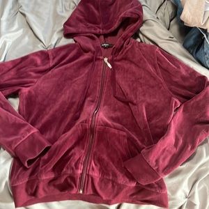 Velour zip up jacket